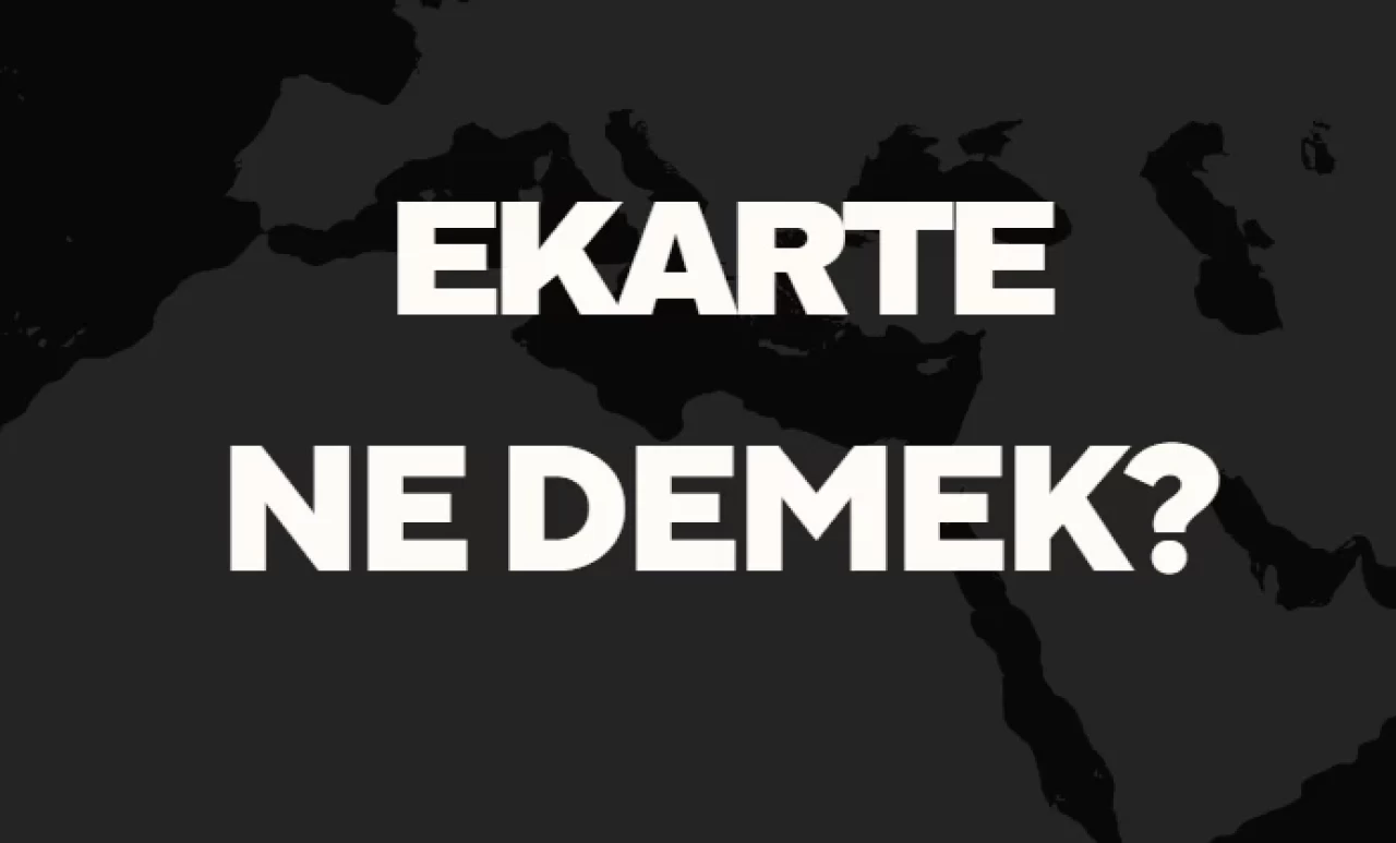 Ekarte Ne Demek TDK? Anlamı ve Örnek Kullanım Alanları