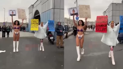 Galata Köprüsü’nde Bikinili Protesto: Kadınların Yaşam Hakkına Vurgu