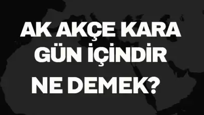 Ak Akçe Kara Gün İçindir: TDK Anlamı ve Örneklerle Açıklama